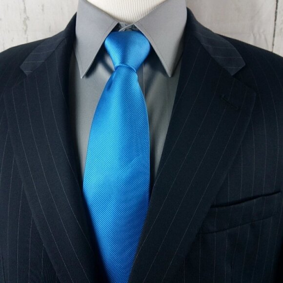 Lauren Ralph Lauren Macys Blue Striped Suit Blazer - Picture 5 of 14